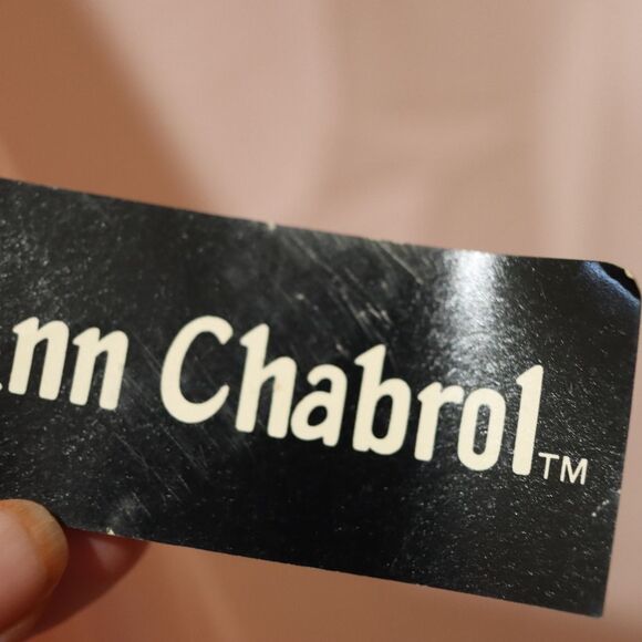 Ann Chabrol Light Pink Lace Collar Vintage Button Up Pearl Detail Shirt NOS 18 - Picture 13 of 16